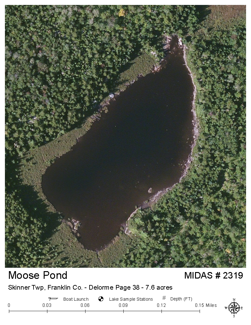 Lakes of Maine Lake Overview Moose (Wing) Pond Lowelltown Twp