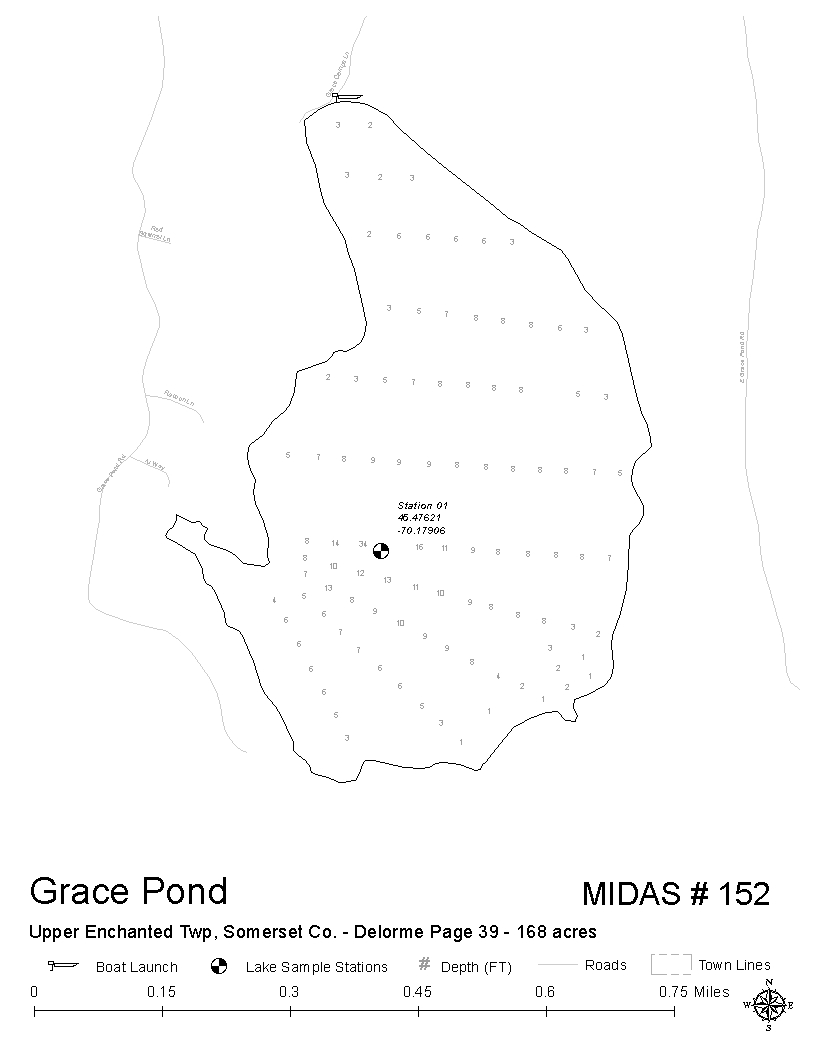 Lake Overview - Grace Pond - Upper Enchanted Twp, Somerset, Maine ...