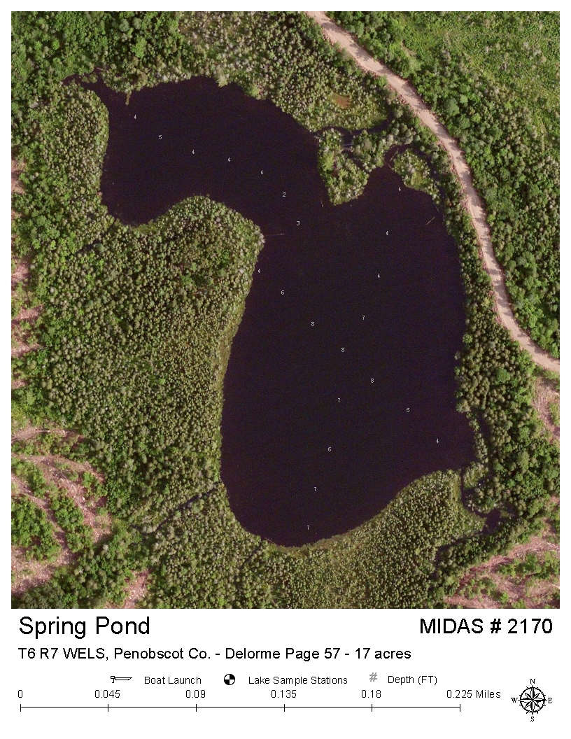 Lakes Of Maine - Lake Overview - Spring Pond - T6 R7 Wels, Penobscot, Maine