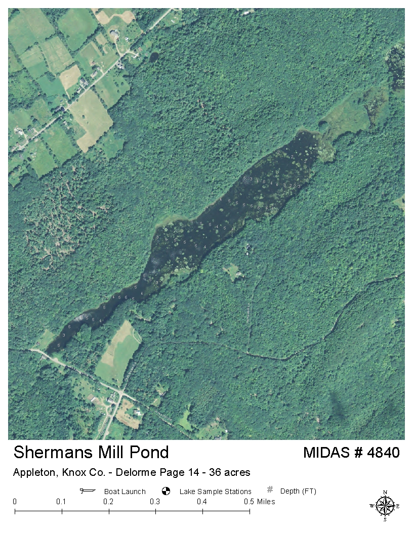Lakes of Maine - Lake Overview - Shermans Mill Pond - Appleton, Knox, Maine